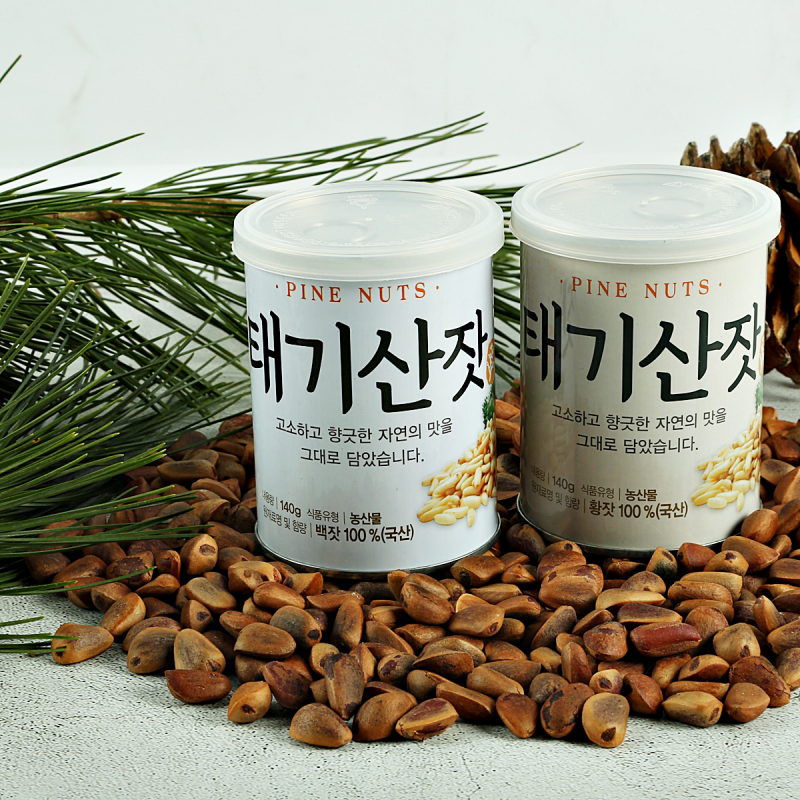 태기산잣,국내산 태기산잣 캔잣(140g x 1캔) 황잣 백잣